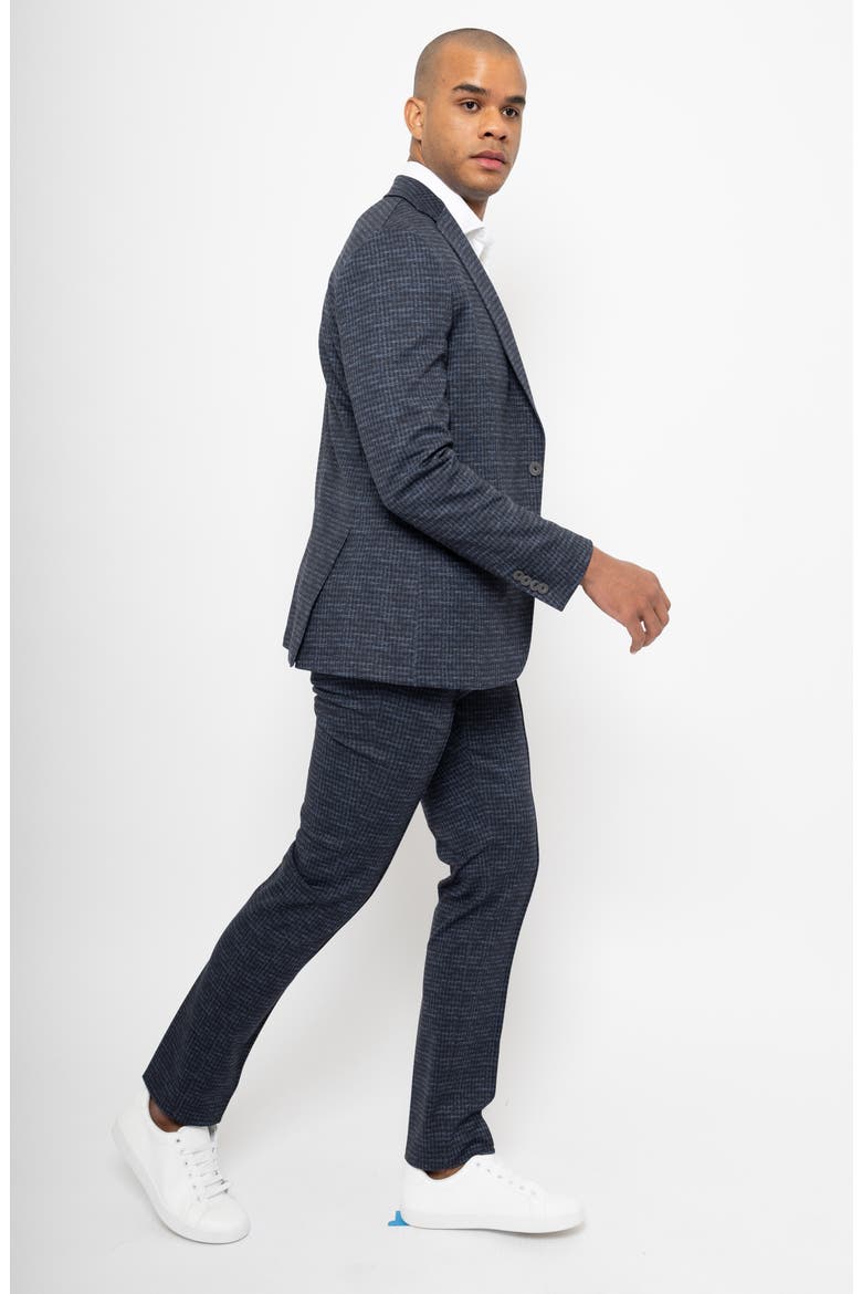 Jacob Sport Check Slim Fit Suit, Alternate, color, NAVY