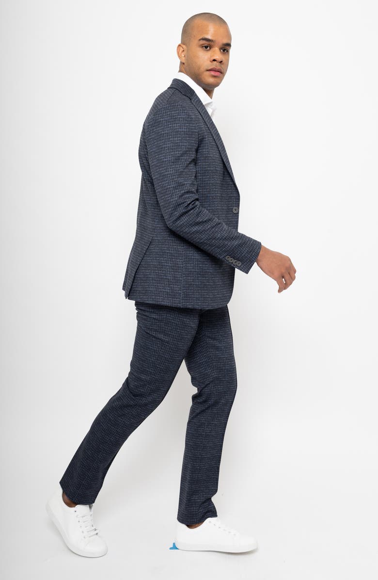 PINO BY PINOPORTE Jacob Sport Check Slim Fit Suit, Alternate, color, Navy