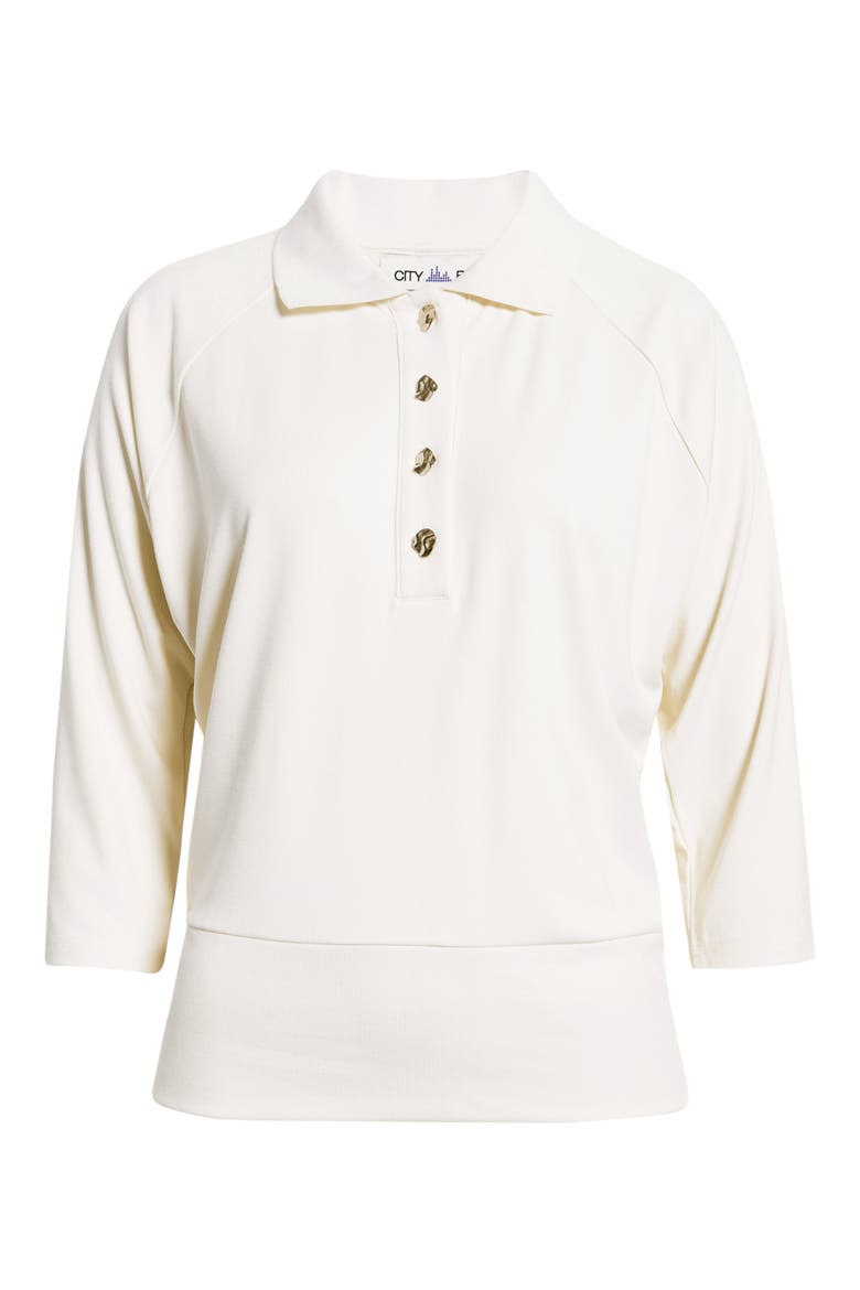 Raglan Sleeve Polo, Alternate, color, CREAM