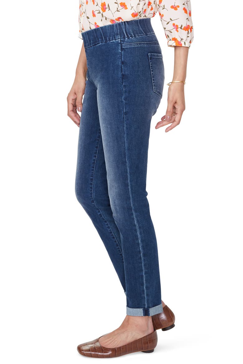 Pull-On Rolled Cuff Skinny Ankle Jeans, Alternate, color, CLEAN SOLANA
