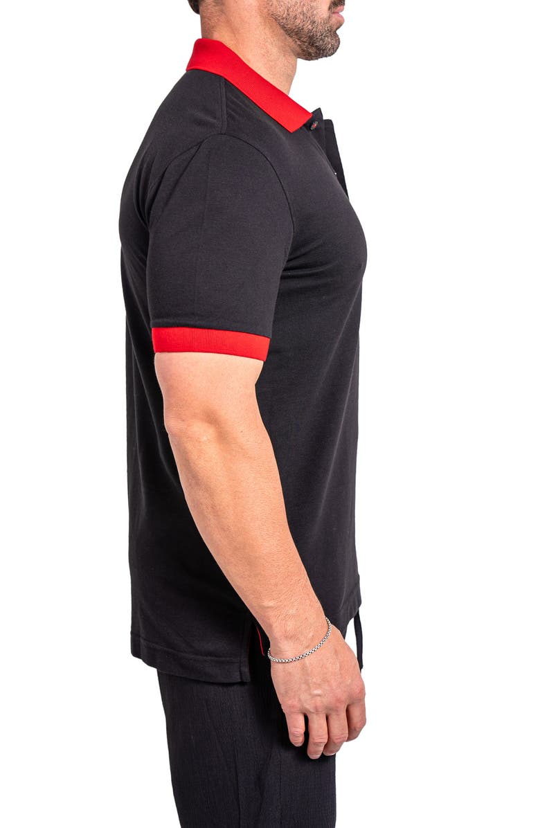 Maceoo Mozartspecktip Stretch Nylon Polo, Alternate, color, Black