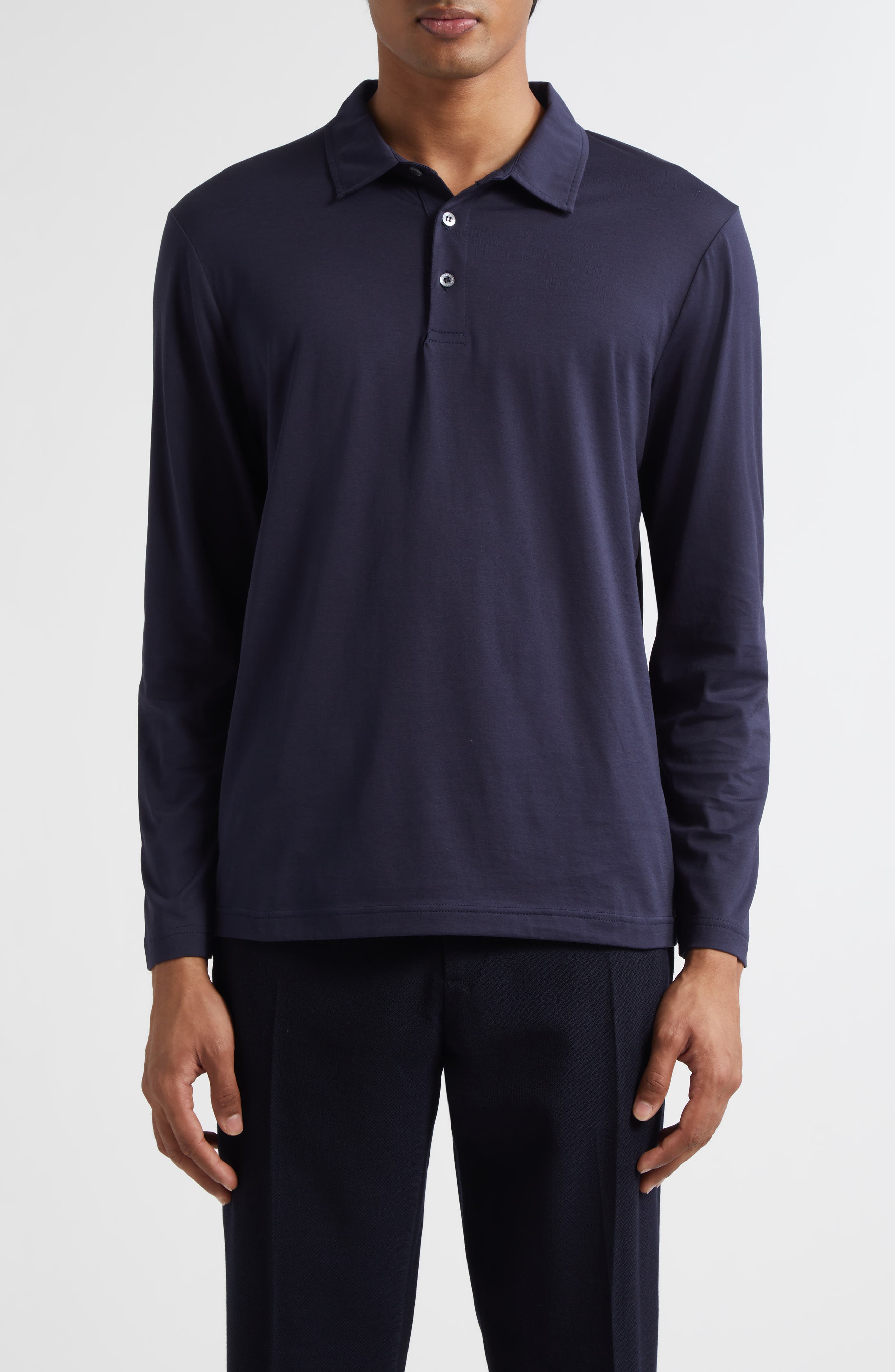 Long Sleeve Supima Cotton Polo - image 3