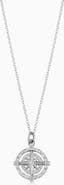 Oradina 14K Gold Bold Compass Rose Pendant Necklace