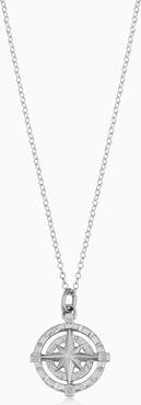Oradina 14K Gold Bold Compass Rose Pendant Necklace