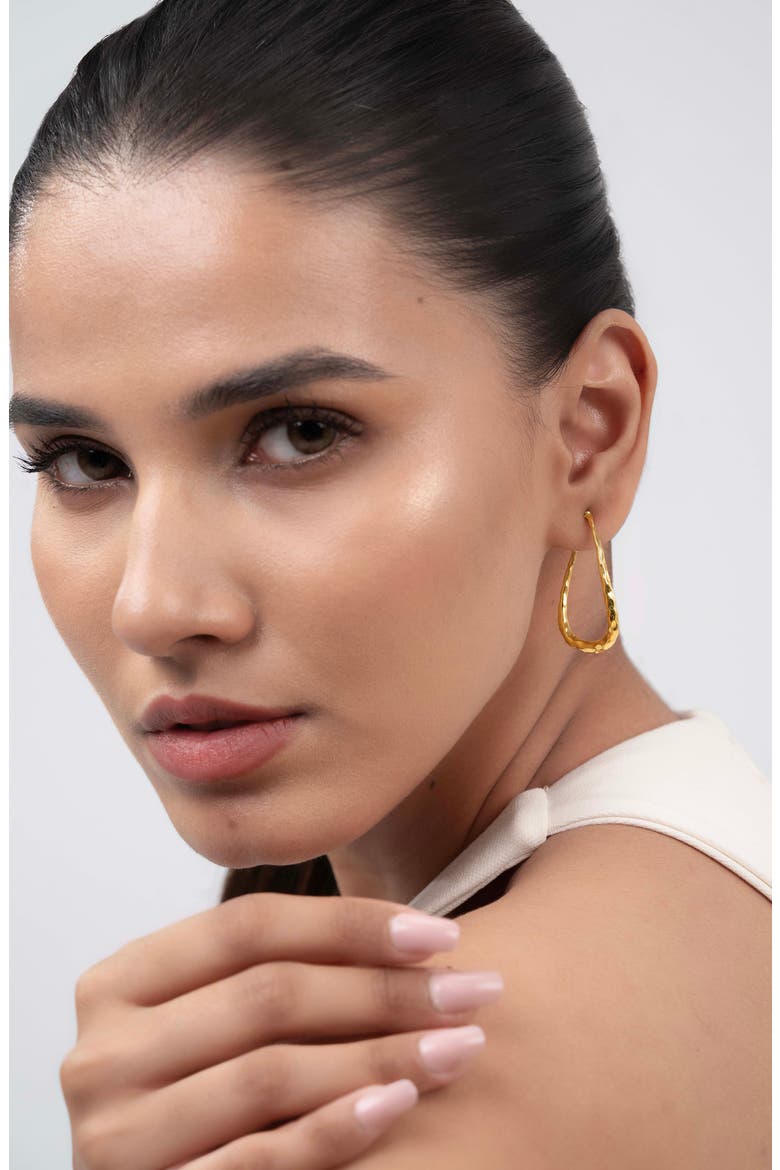 Raya Hoop Earrings, Alternate, color, GOLD