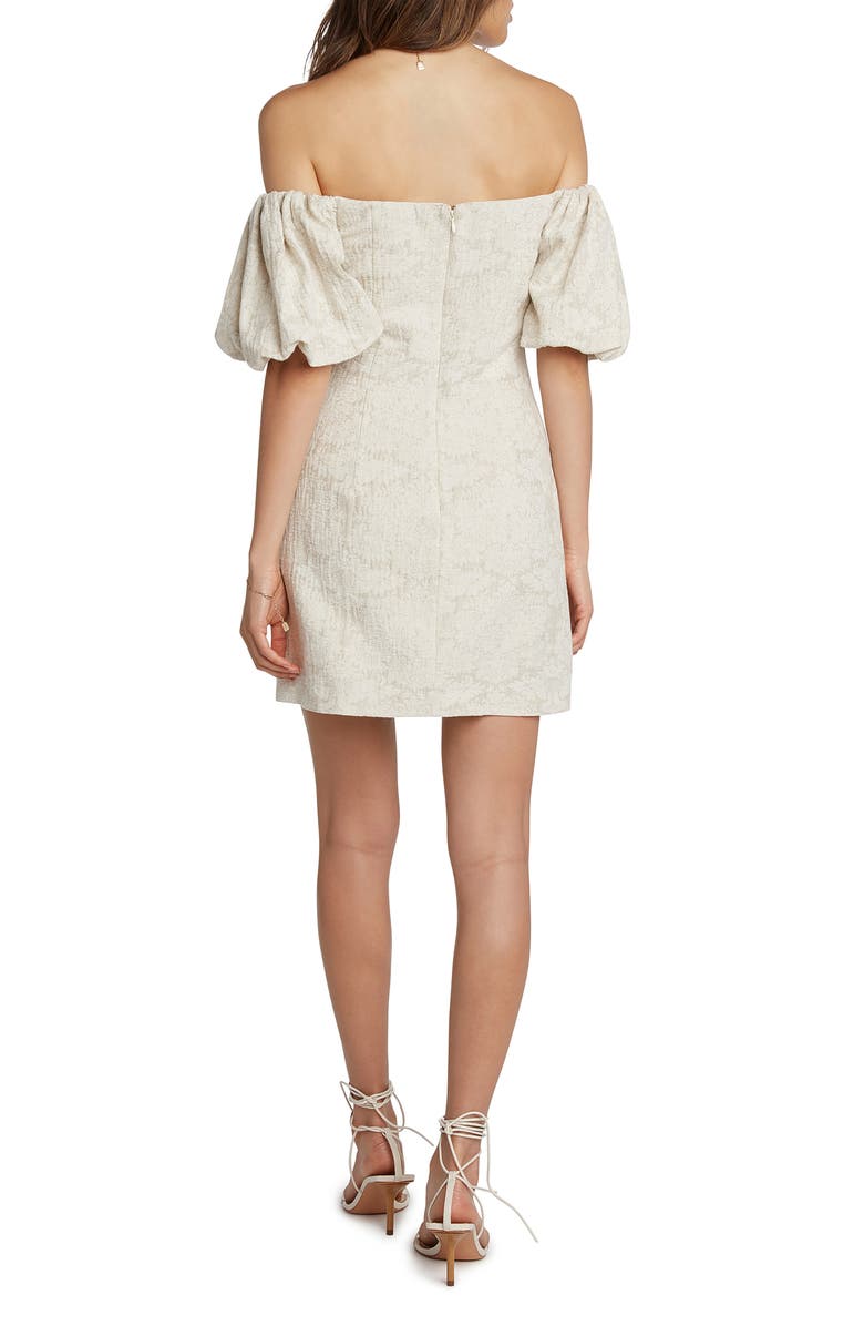 matty m. Lucia Off the Shoulder Cotton & Linen Dress, Alternate, color, Sand
