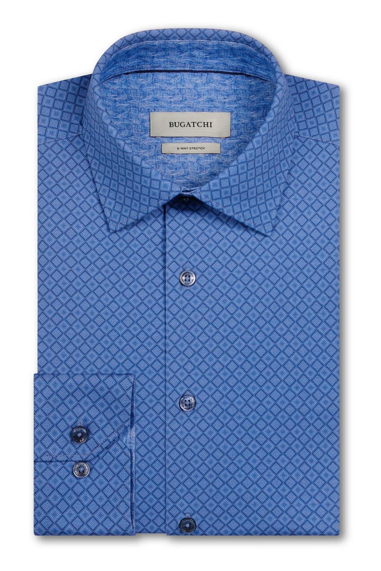 Jimmy OoohCotton® Geo Print Button-Up Shirt, Alternate, color, COBALT