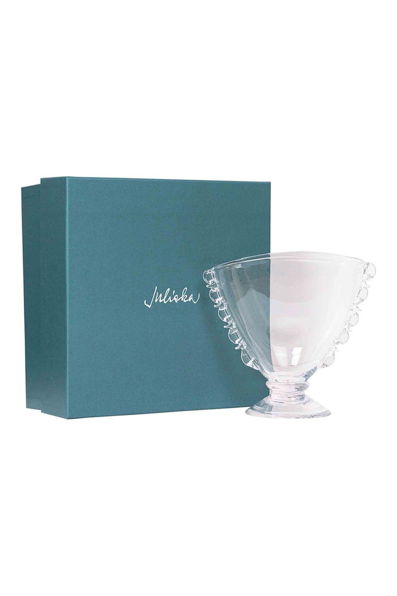 Harriet Glass Fan Vase, Main, color, CLEAR