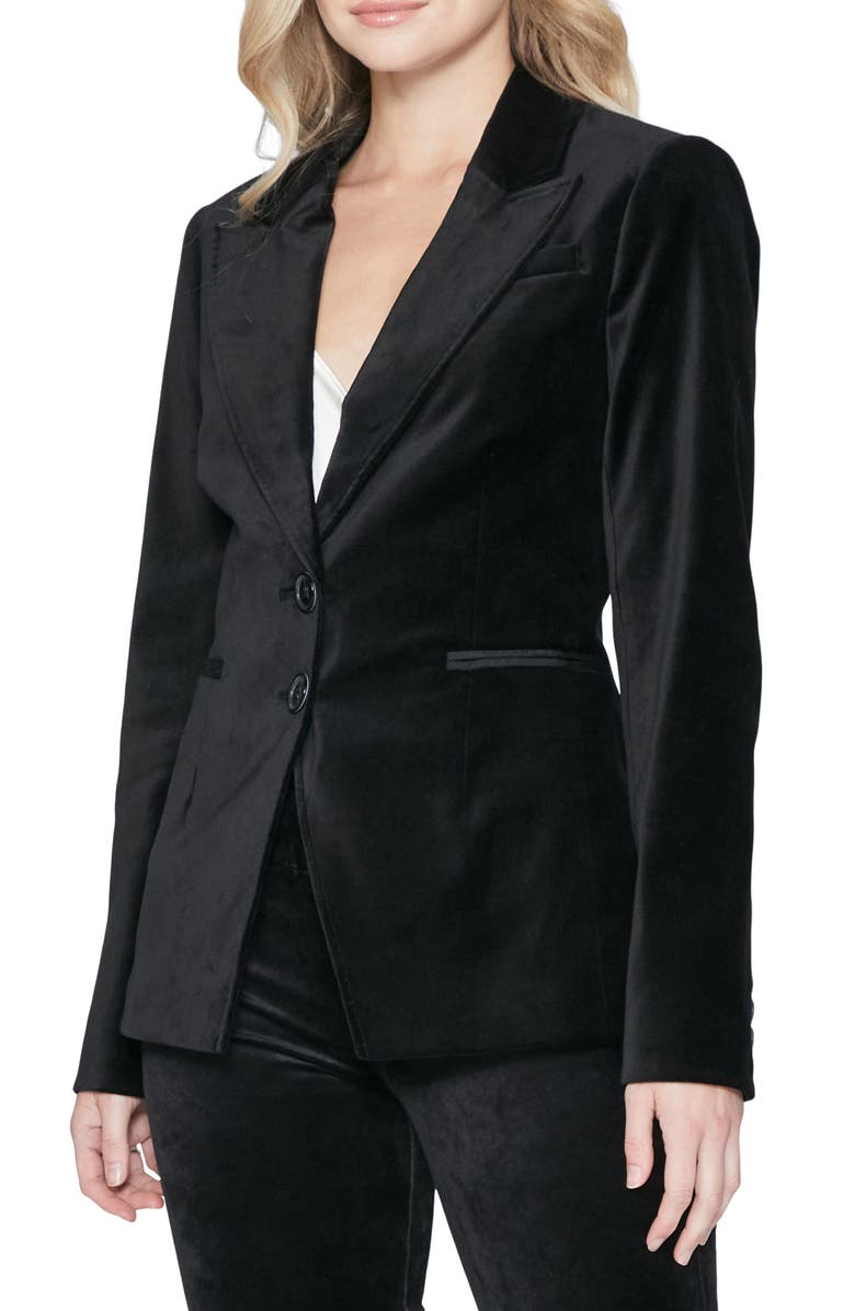 PAIGE Chelsee Velvet Blazer, Main, color, 