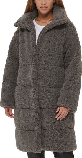 Levi's® Quilted Fleece Long Teddy Coat | Nordstrom Levi's® Quilted Fleece Long Teddy Coat | Nordstrom