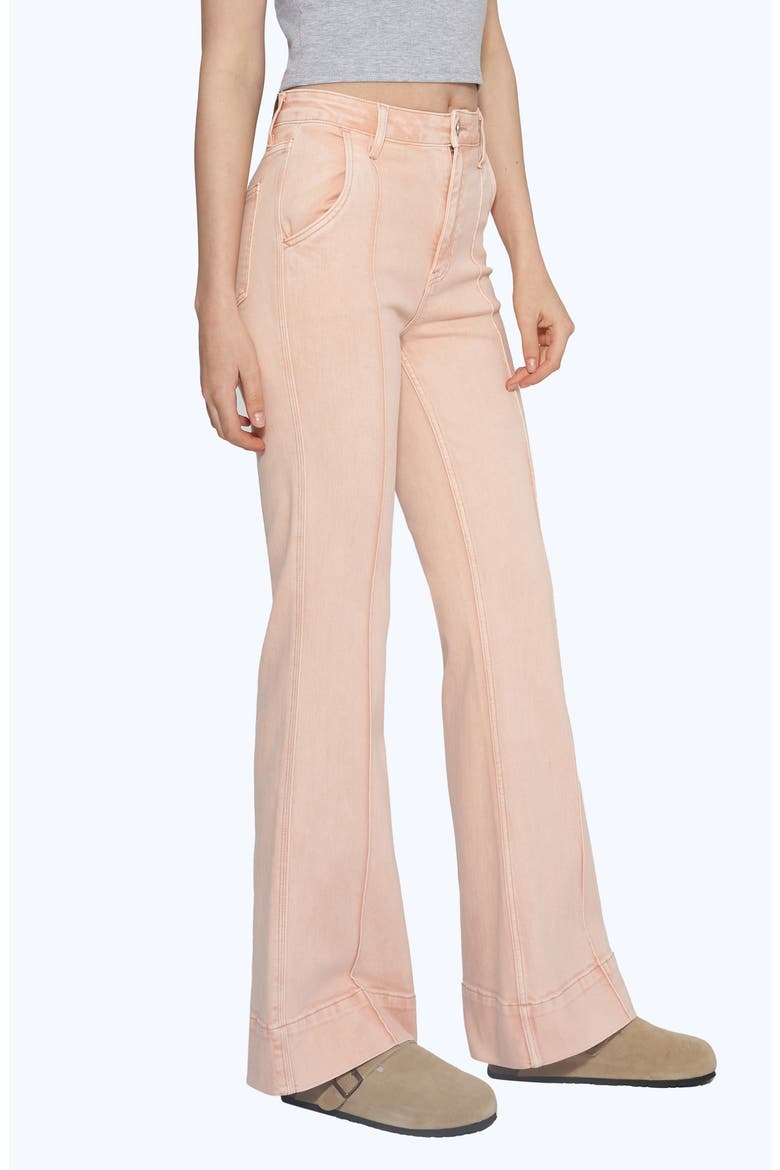 High Waist Flare Jeans, Alternate, color, PINK