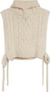 Tao Comme des Garçons Batoner Hooded Cable Knit Mohair & Wool Sweater Vest