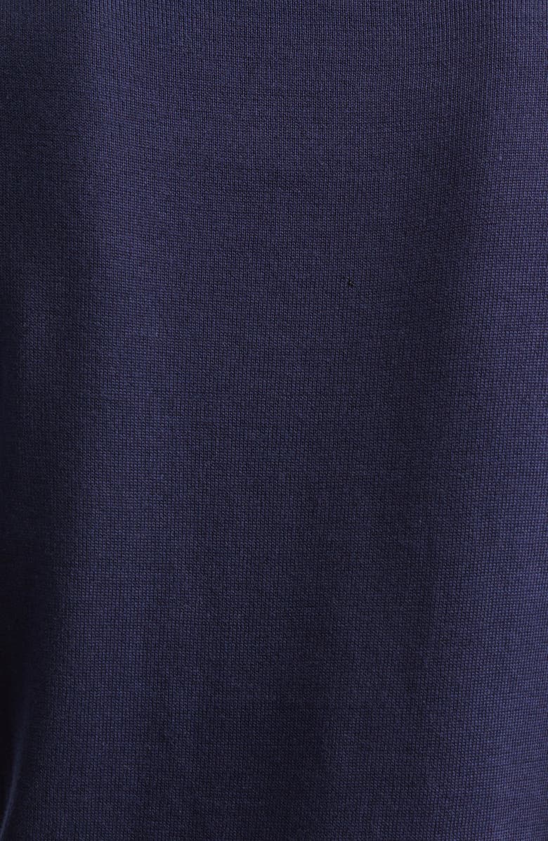 Carolina Herrera Olive Branch Embroidered Silk & Cotton Sweater, Alternate, color, Midnight Multi