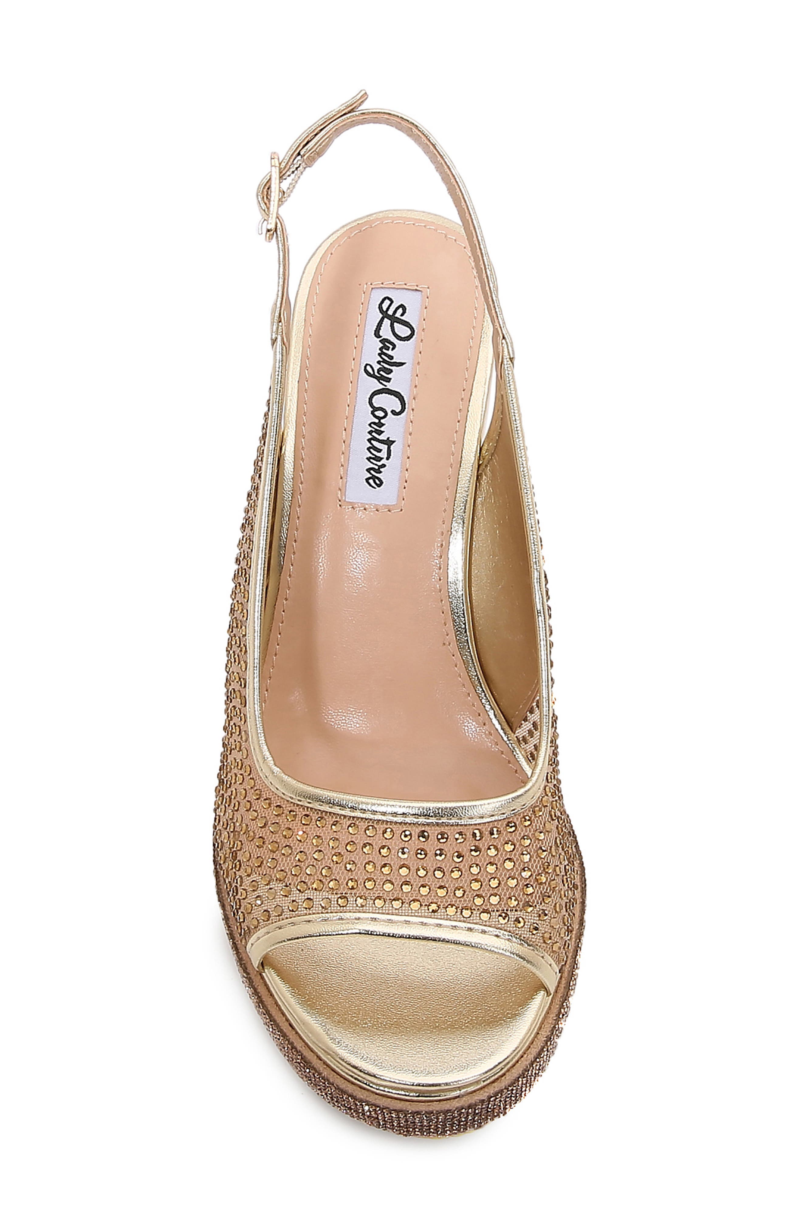 Belair Slingback Wedge Sandal, Alternate, color, GOLD