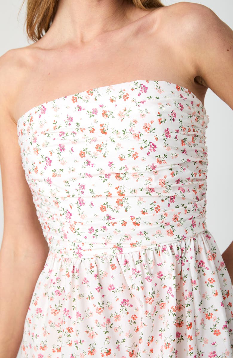 French Connection Nomi Cotton Strapless Maxi Dress, Alternate, color,