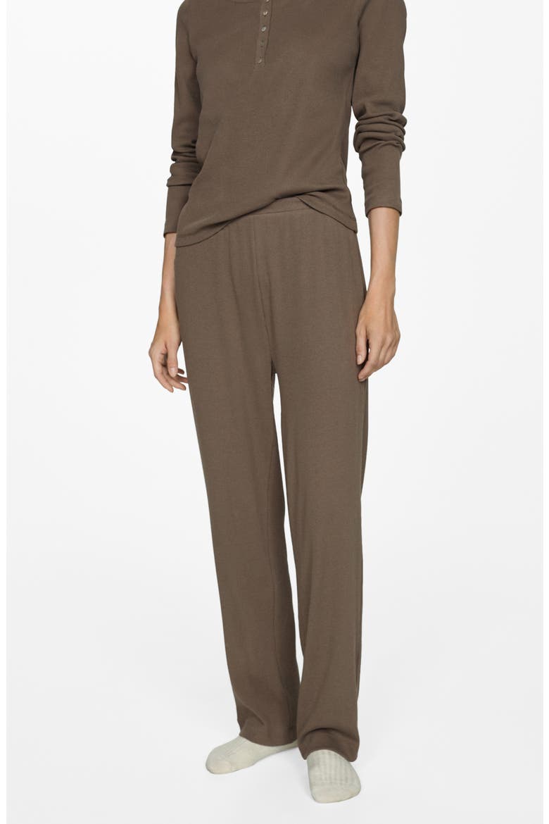 Two-Piece Pajamas, Alternate, color, MEDIUM BROWN
