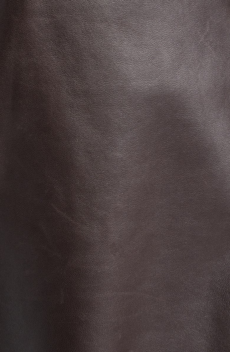 LaQuan Smith Utility Wide Leg Leather Pants, Alternate, color, Chocolate