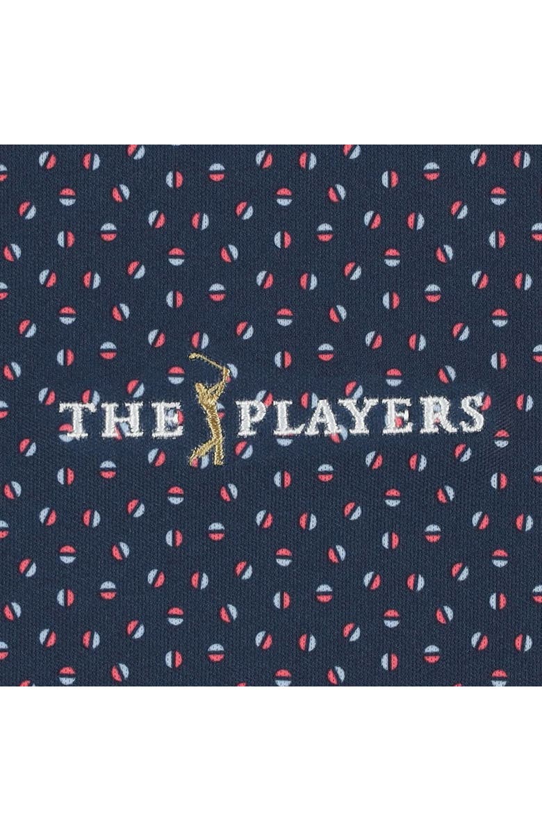FOOTJOY Men's FootJoy  Navy THE PLAYERS ProDry Bounce Print Stretch Pique Polo, Alternate, color, Navy
