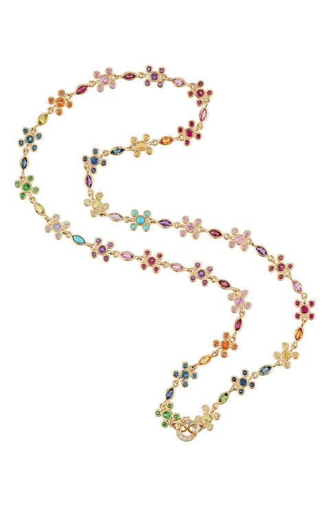 In Sync Gold Sapphire Necklace