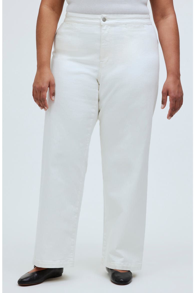 Curvy Perfect Wide Leg Crop Jeans, Main, color, TILE WHITE