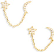ARGENTO VIVO Celestial Cubic Zirconia Chain Earrings