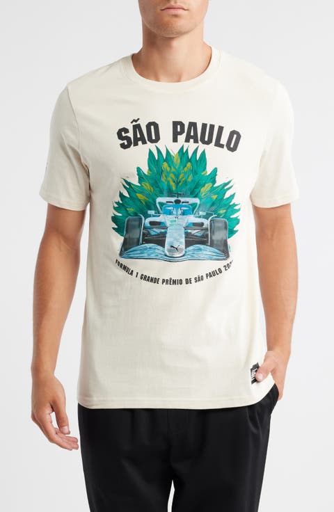 F1 Brazil Cotton Graphic T-Shirt