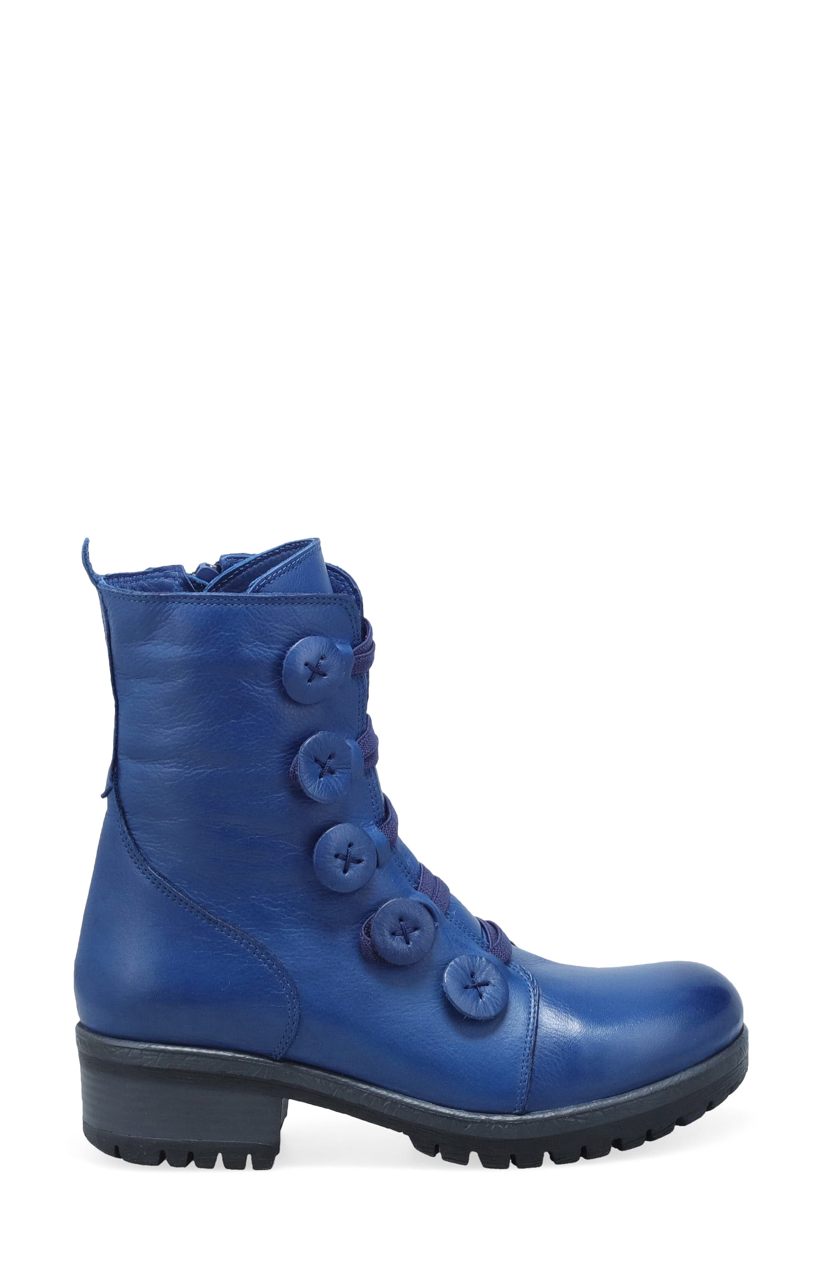 Didi Leather Boot, Alternate, color, DENIM