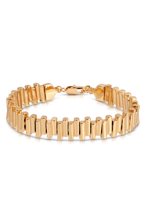 Ettika Chunky Rectangular Link Bracelet In Gold