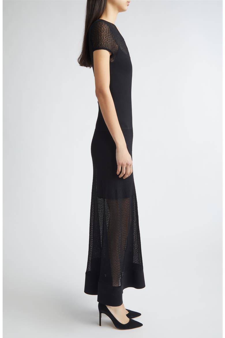 Short Sleeve Drop Waist Dress, Alternate, color, BLACK