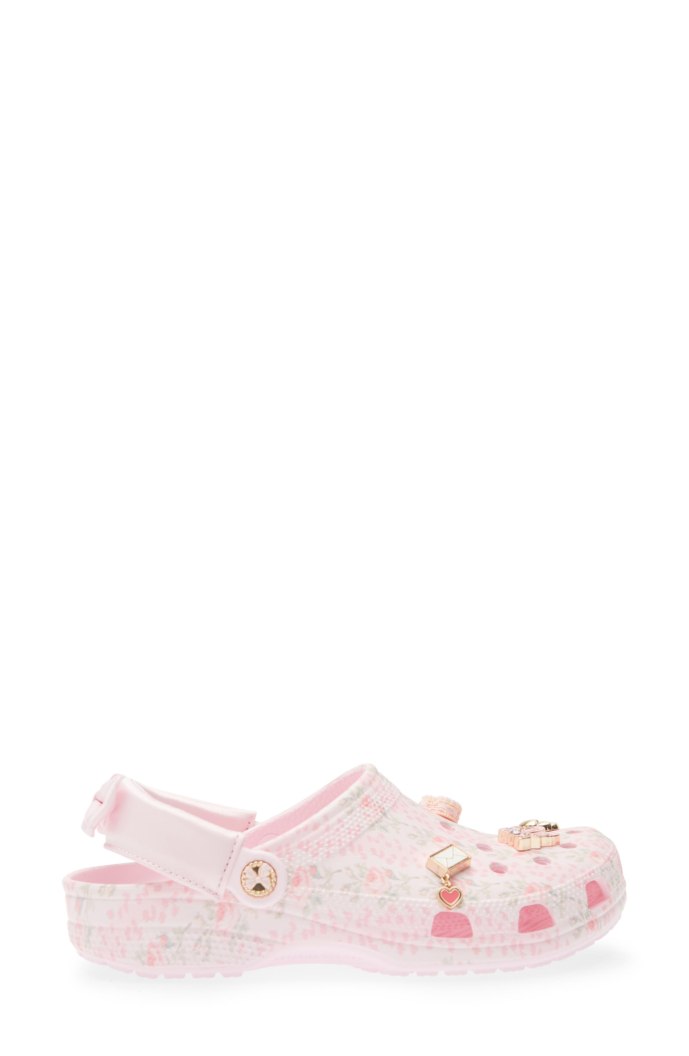 CROCS x LoveShackFancy Floral Classic Clog, Alternate, color, Pink Milk