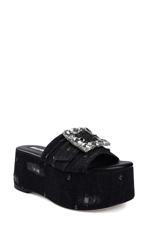 Alena Platform Wedge Slide Sandal (Women)