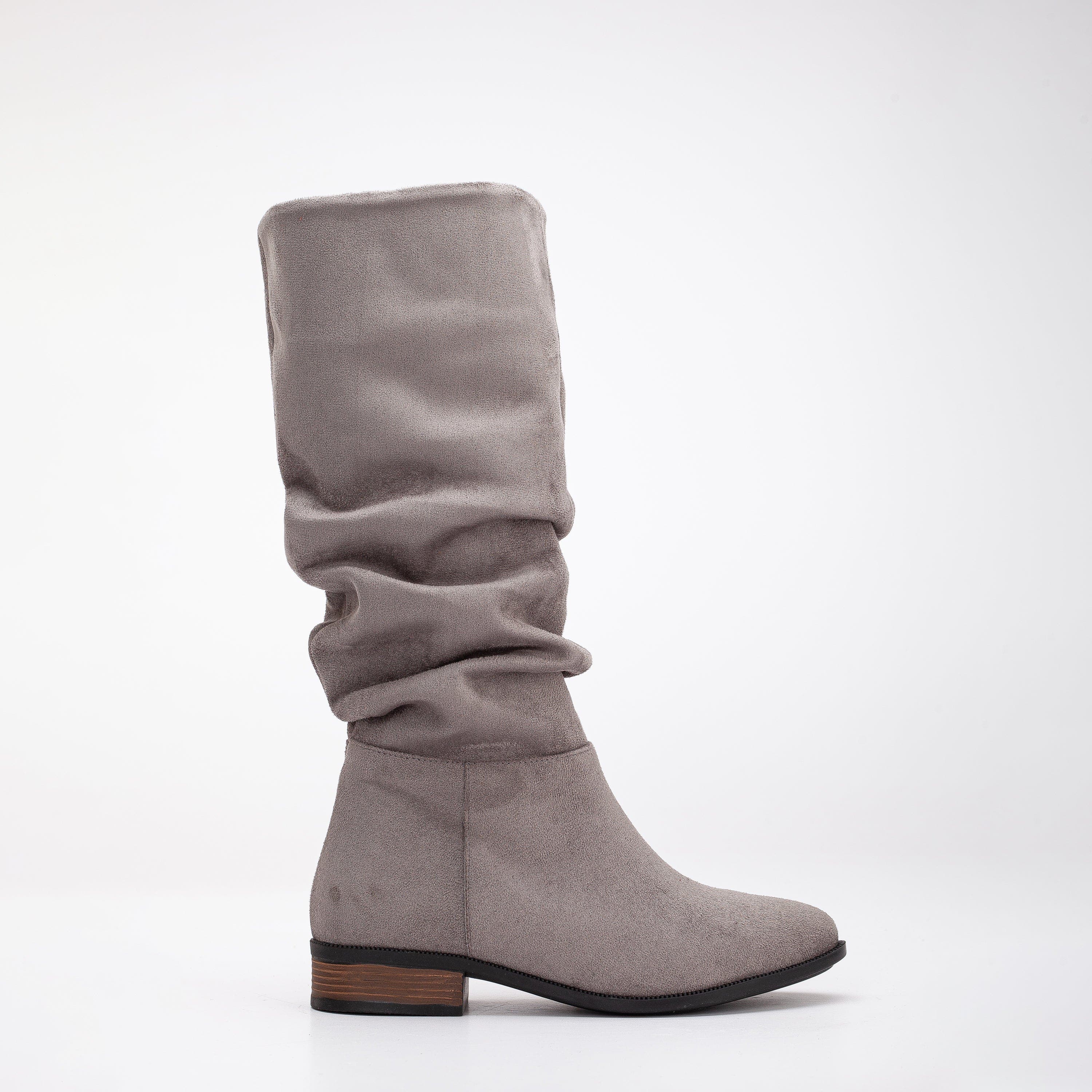 Forever & Always Shoes Maribel Knee High Slouch Boots, Main, color, Grey