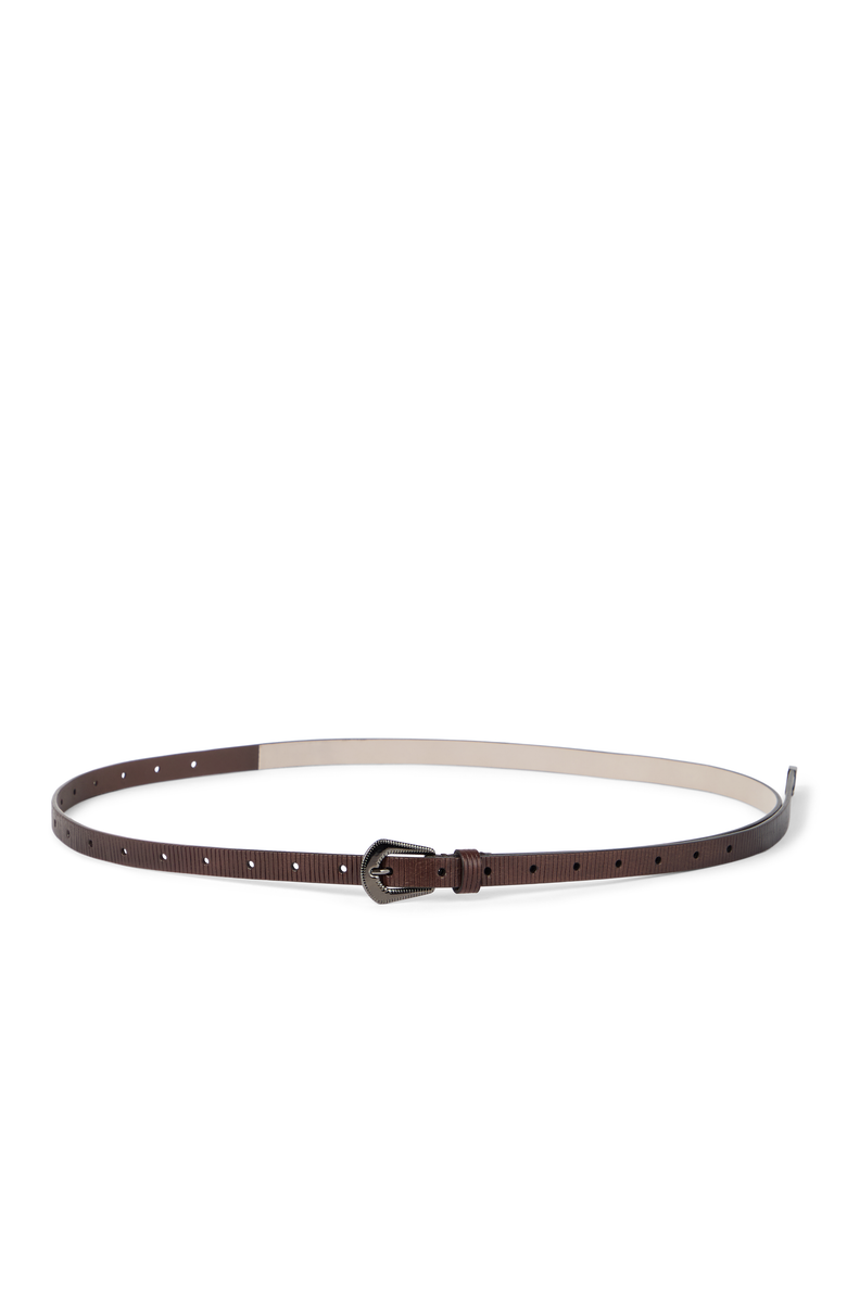 Brunello Cucinelli Carved leather belt, Main, color, Cocoa