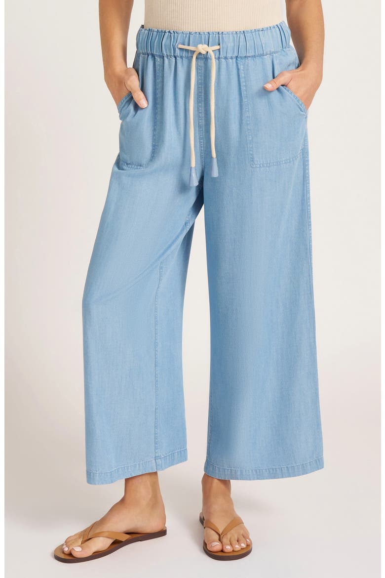 Laura Wide Leg Chambray Pants, Main, color, CHAMBRAY