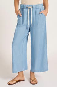 matty m. Laura Wide Leg Chambray Pants