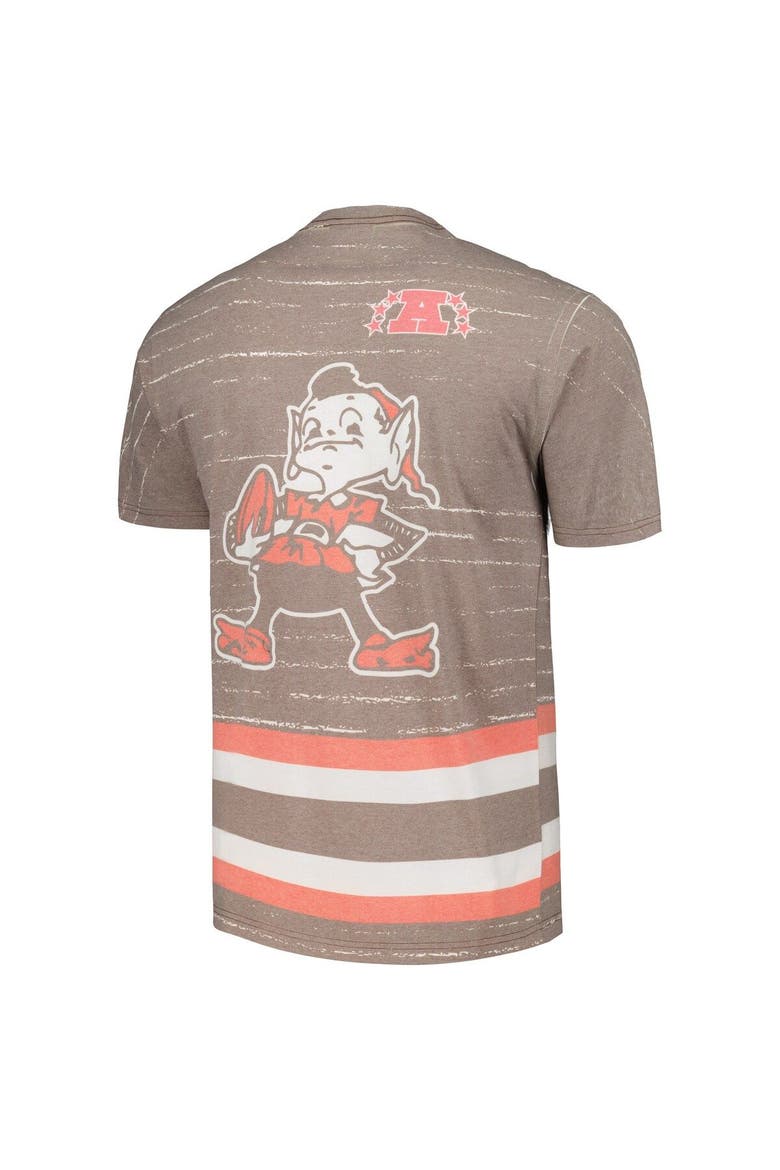 Men's Mitchell & Ness Brown Cleveland Browns Jumbotron 3.0 T-Shirt, Alternate, color, Brown