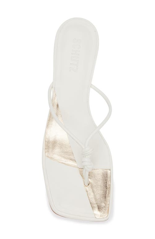 Schutz Poppy Stiletto Flip Flop In White