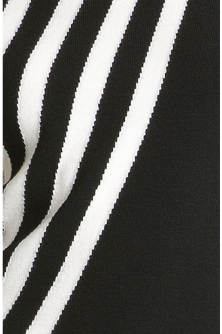 Stripe Merino Wool Shift Dress, Alternate, color, BLACK/ WINTER WHITE