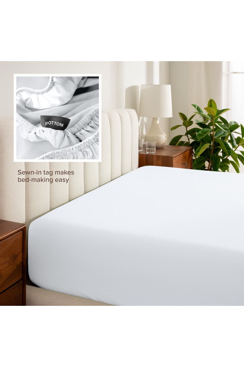 100% Organic Cotton Percale Cooling Sheet Set, Alternate, color, White