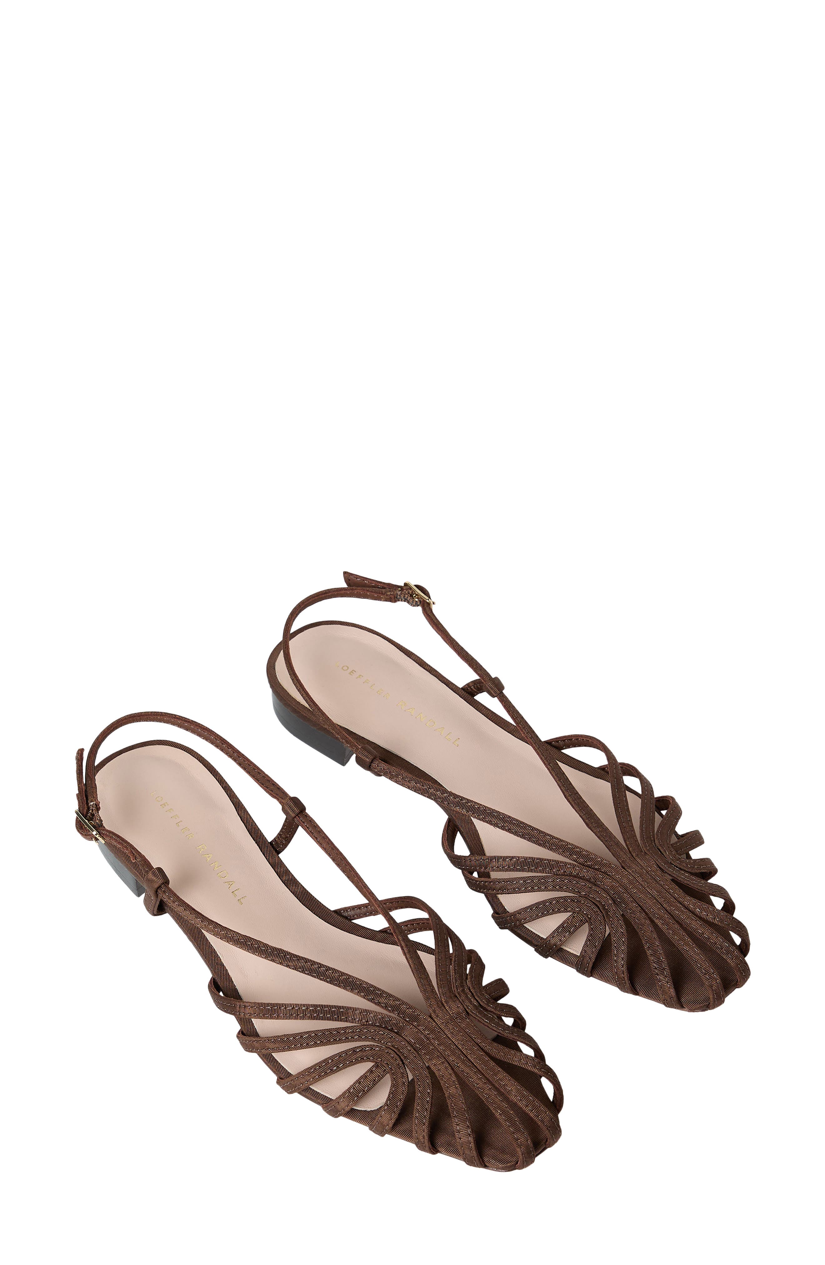 Loeffler Randall Devon Lattice Slingback Sandal, Alternate, color, Chocolate