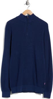 SOUL OF LONDON Malange Quarter Zip Cotton Sweater