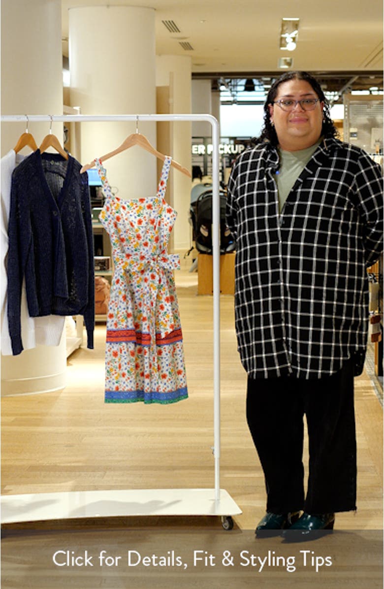 Floral Tiered Stretch Cotton Sundress, sales video thumbnail