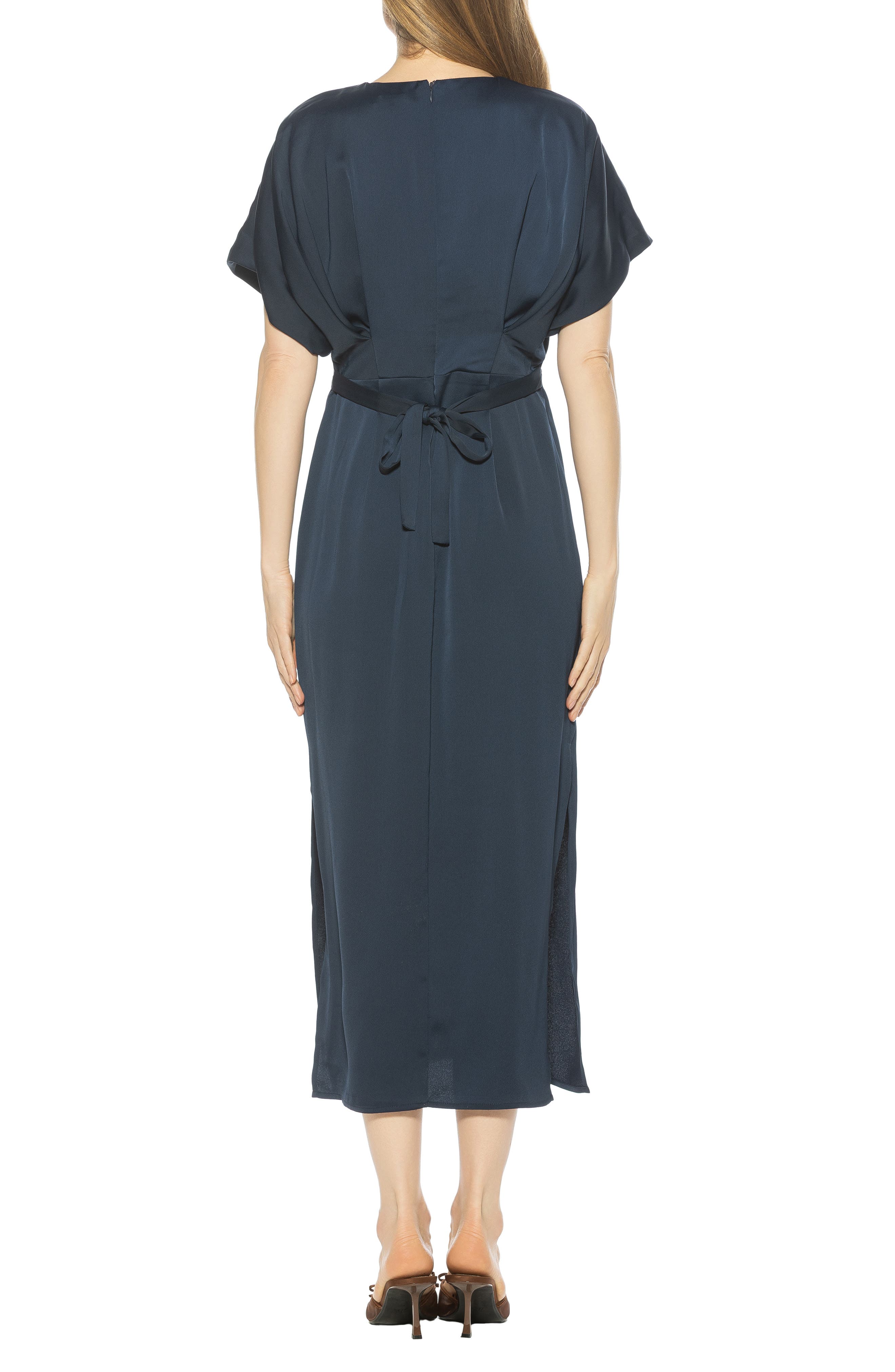 Sylvi Draped Sleeve Midi Dress - image 4