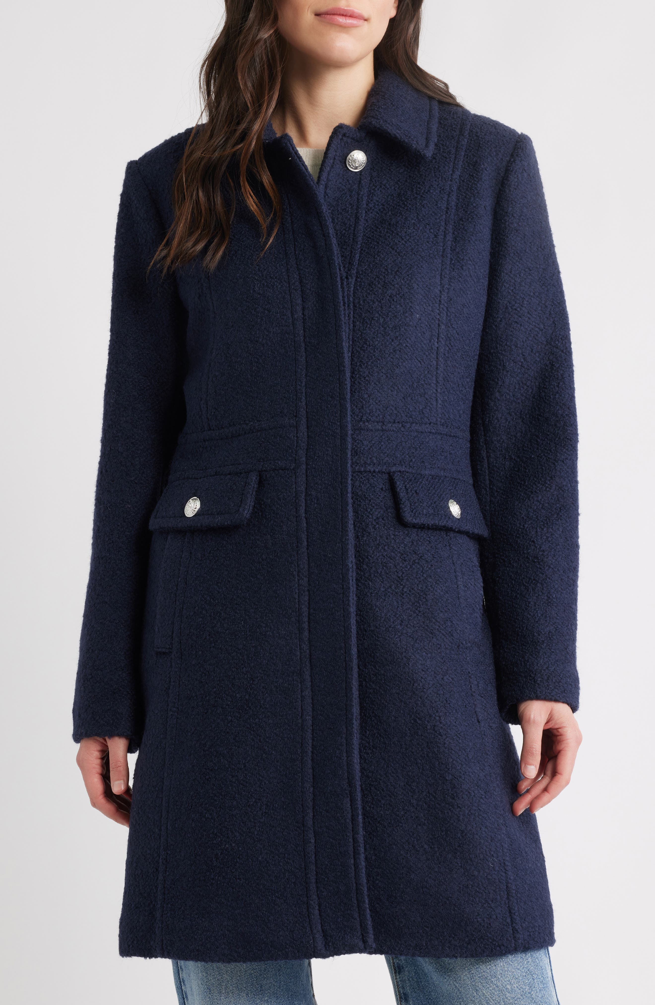 Sam Edelman Bouclé Longline Coat