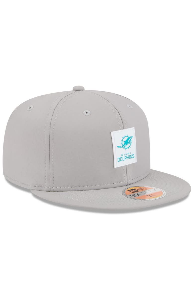 New Era Men's New Era Gray Miami Dolphins 2025 Sideline  59FIFTY Fitted Hat, Alternate, color, Gray