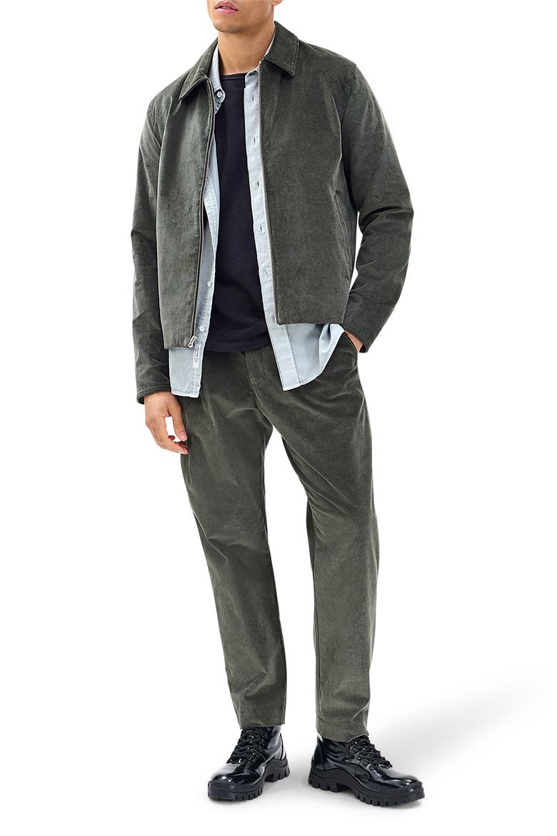 Melrose Stretch Cotton Corduroy Zip Jacket, Alternate, color, DARK SHADOW