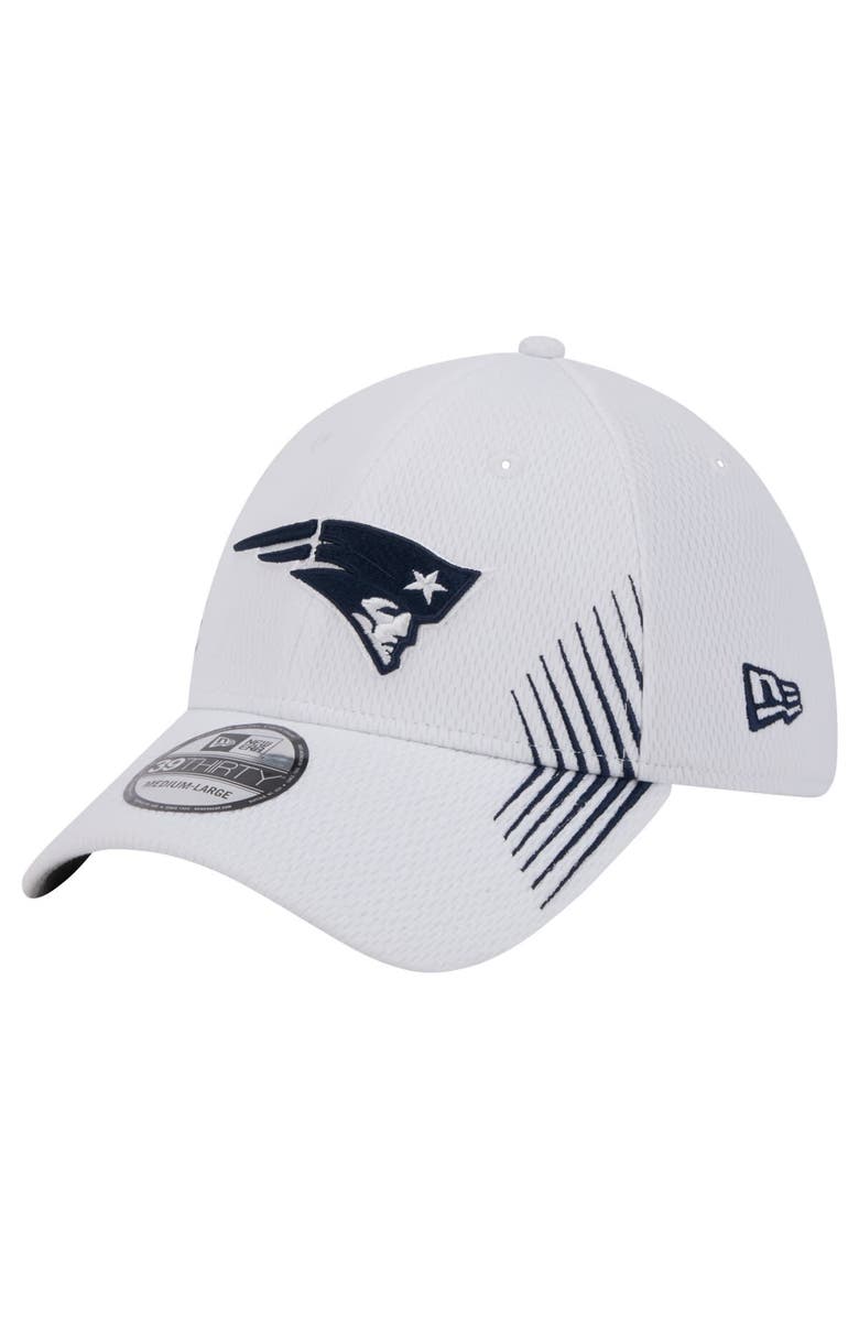 New Era Men's New Era White New England Patriots Active 39THIRTY Flex Hat, Main, color, 