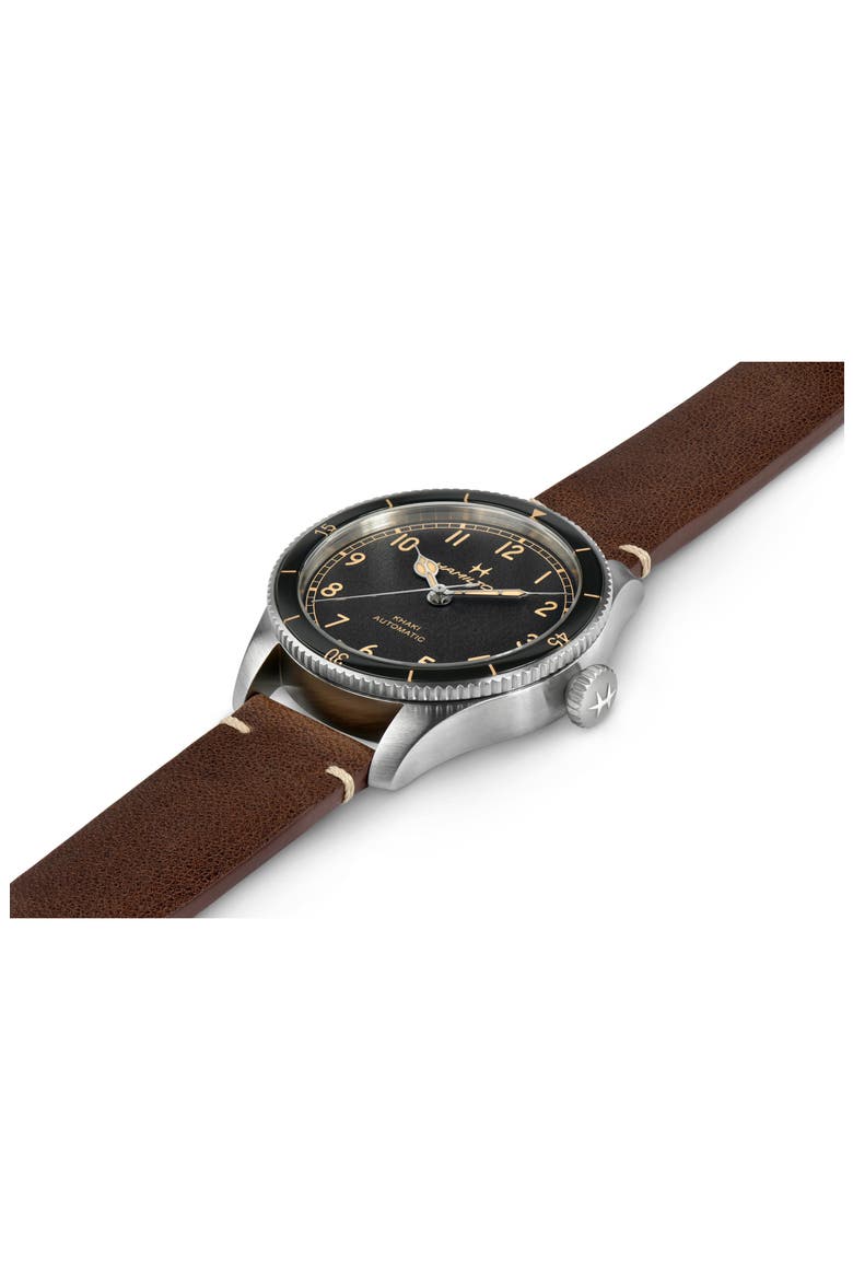 Khaki Aviation Pilot Pioneer Watch, 38mm, Alternate, color, BLACK