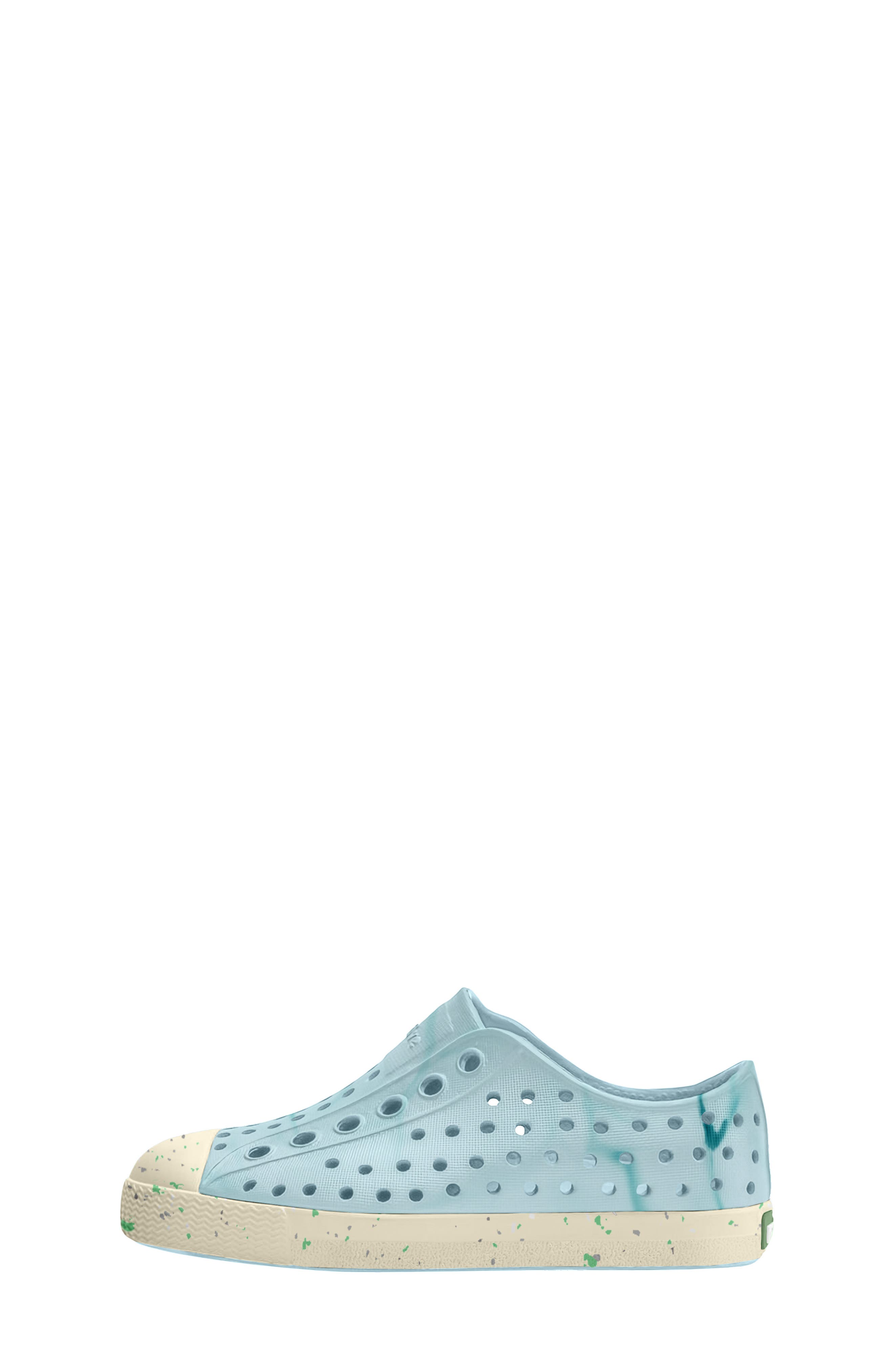 Kids' Jefferson Bloom Water Friendly Perforated Slip-On, Alternate, color, OASIS BLUE/ SPECK/ DEEP SEA