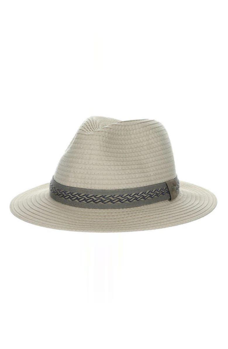 Scala Straw Safari Hat, Main, color, Khaki